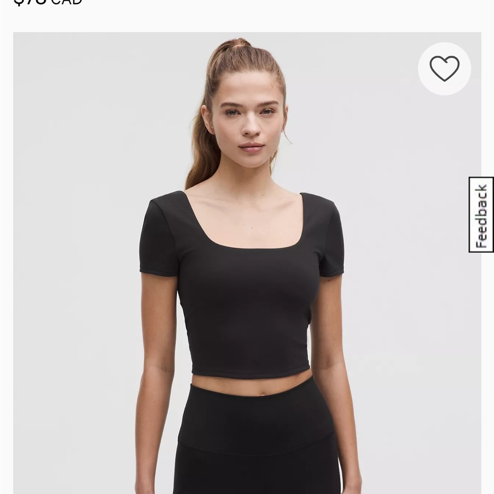 Lululemon Wunder Under Smooth Cover Square Neck Top